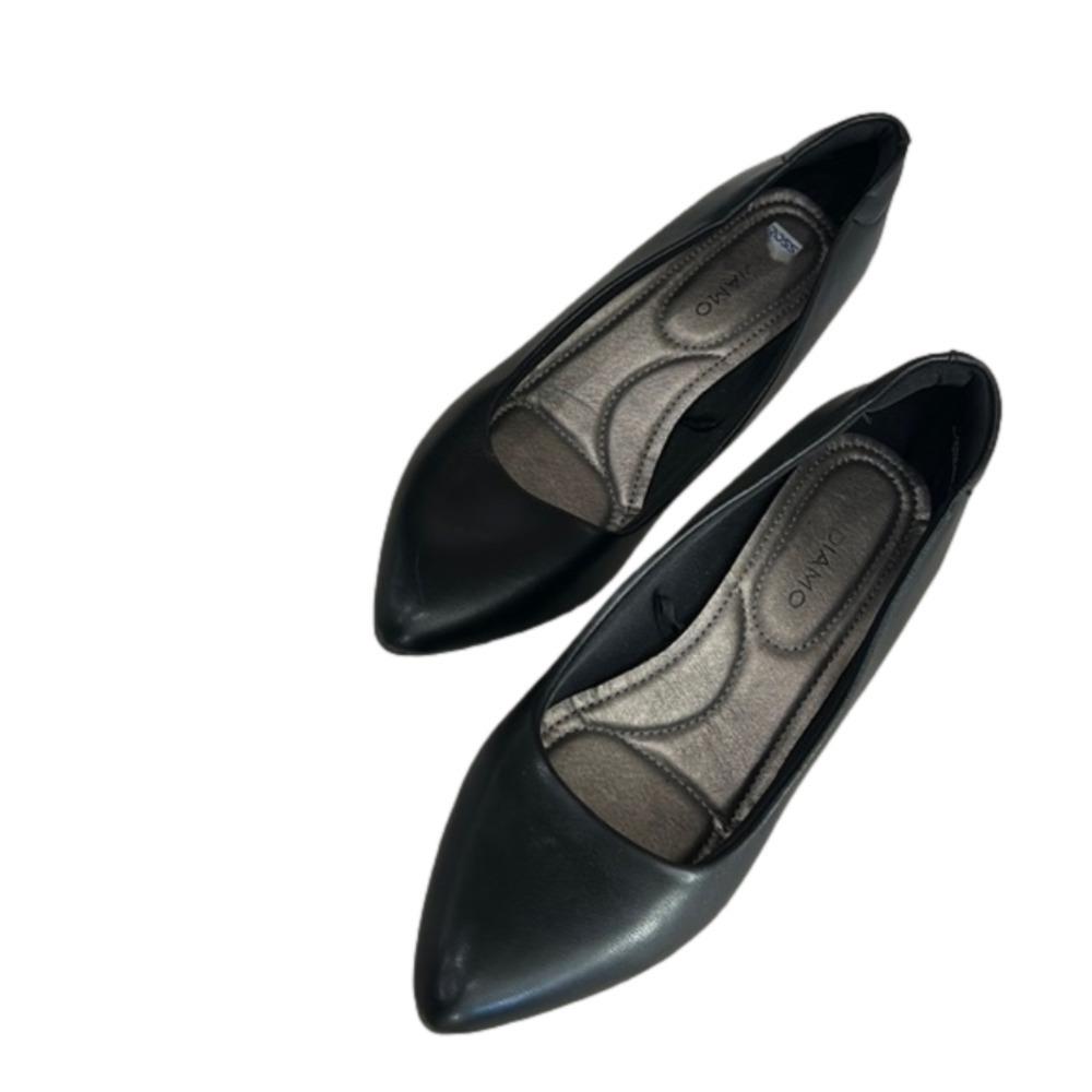 Euc, ANDIAMO, Black, Pointed, Shoes, Size 8W, Insulated Soft Cushion